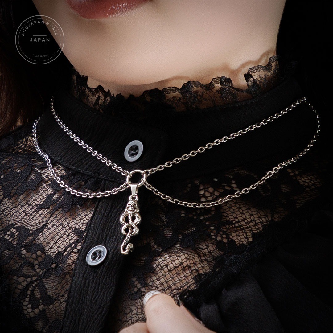Harry Potter Dark Arts Dark Mark Double Necklace Pendant Slytherin Brass Japan