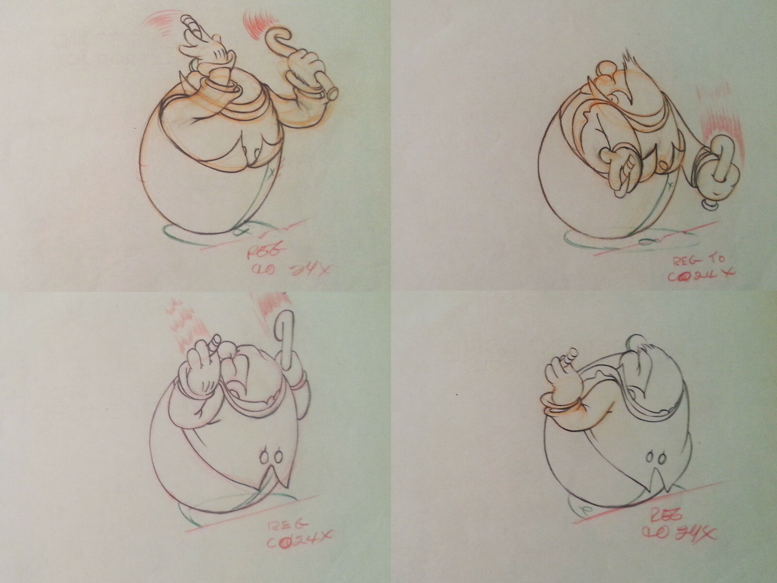 Disney Mother Goose Goes Hollywood W.C. Fields Humpty Dumpty Production Drawings