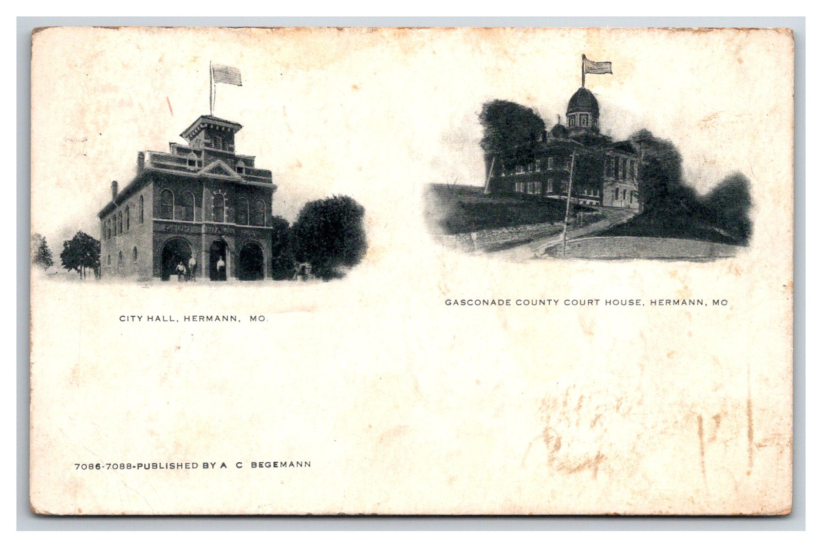 HERMANN MISSOURI GASCONADE COUNTY COURT HOUSE & City Hall