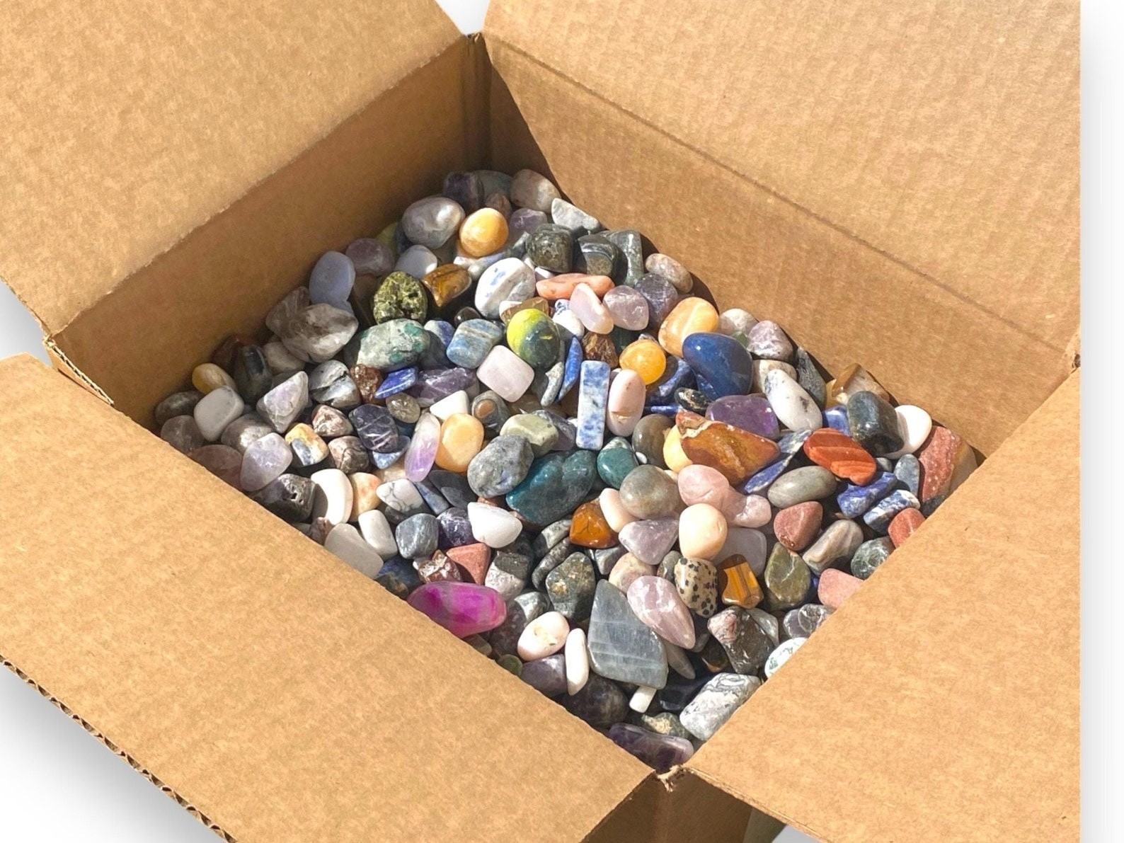 10 Lb Bulk Mixed Tumbled Stones Box Assorted Crystals A Grade Wholesale Lot