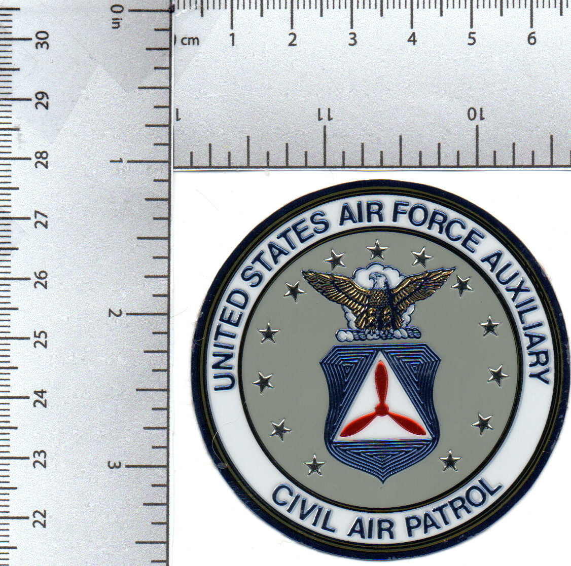 CIVIL AIR PATROL DECAL - USAF AUXILIARY - CAP  SEAL + Metalic Decal