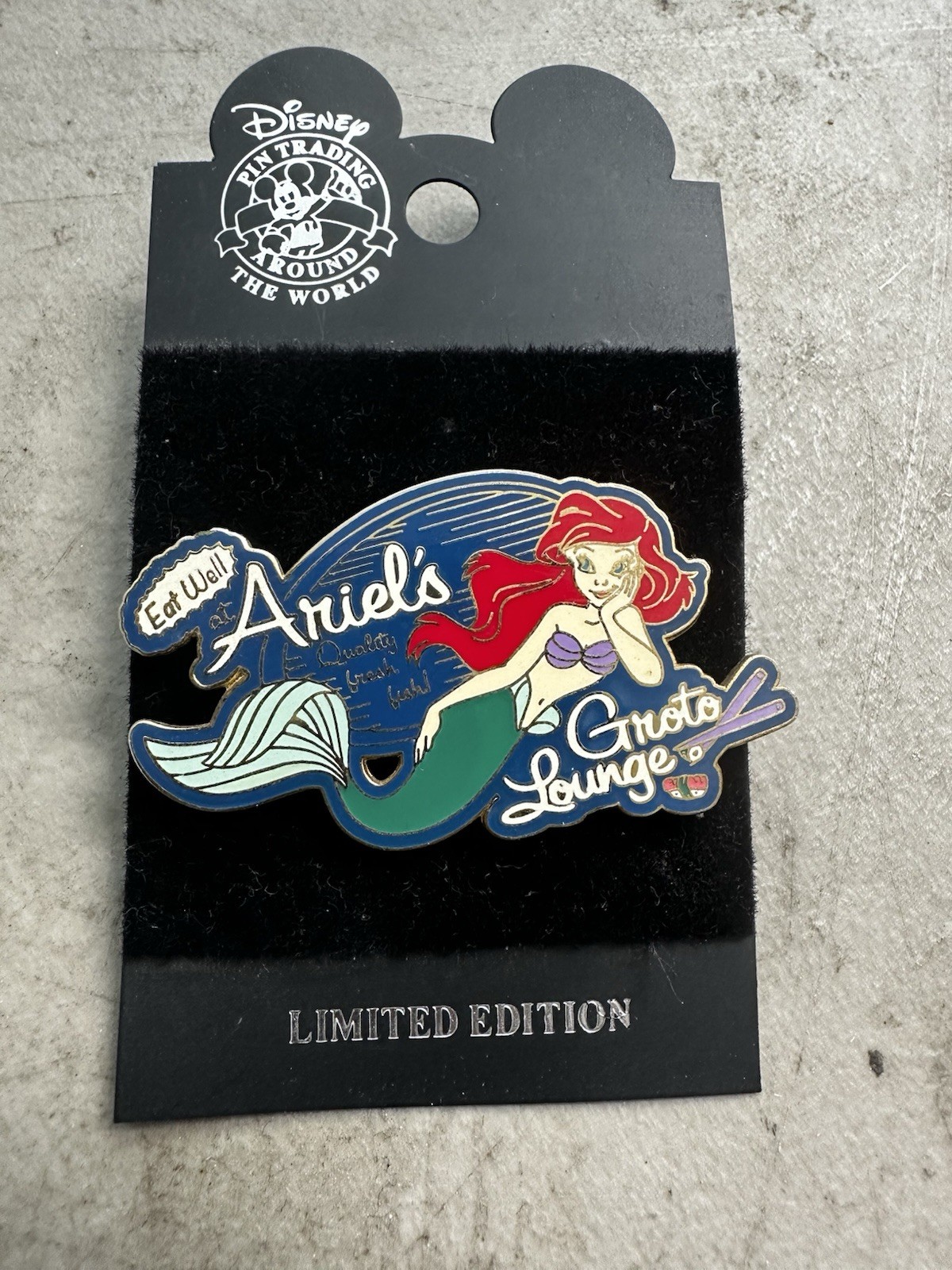 Disney “Ariel\'s Groto lounge” RARE Misprint Error Pin The Little Mermaid 2002