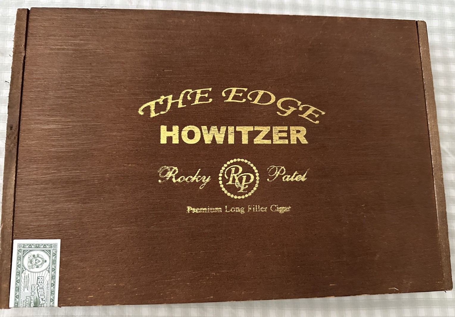 Rocky Patel / The Edge/ HOWITZER / EMPTY Wooden Cigar Box