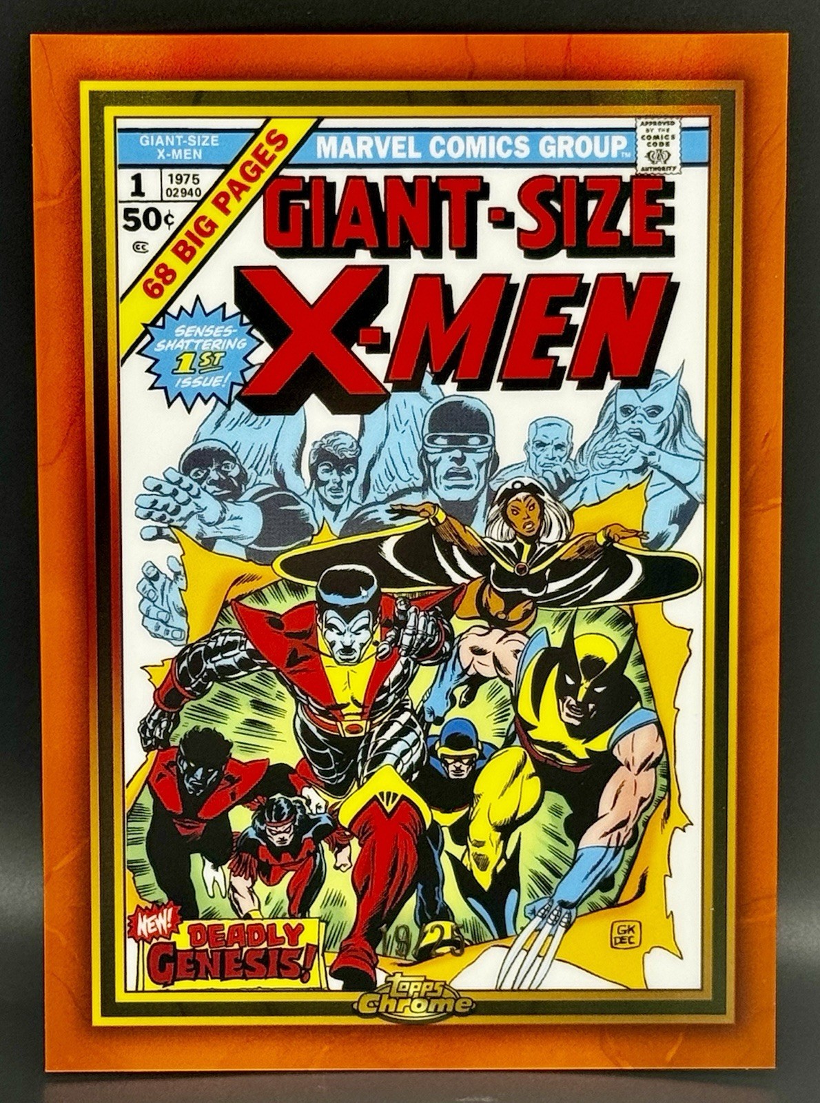 2024 TOPPS CHROME MARVEL GIANT-SIZE X-MEN 50TH #1 ORANGE REFRACTOR /25 #MGG4