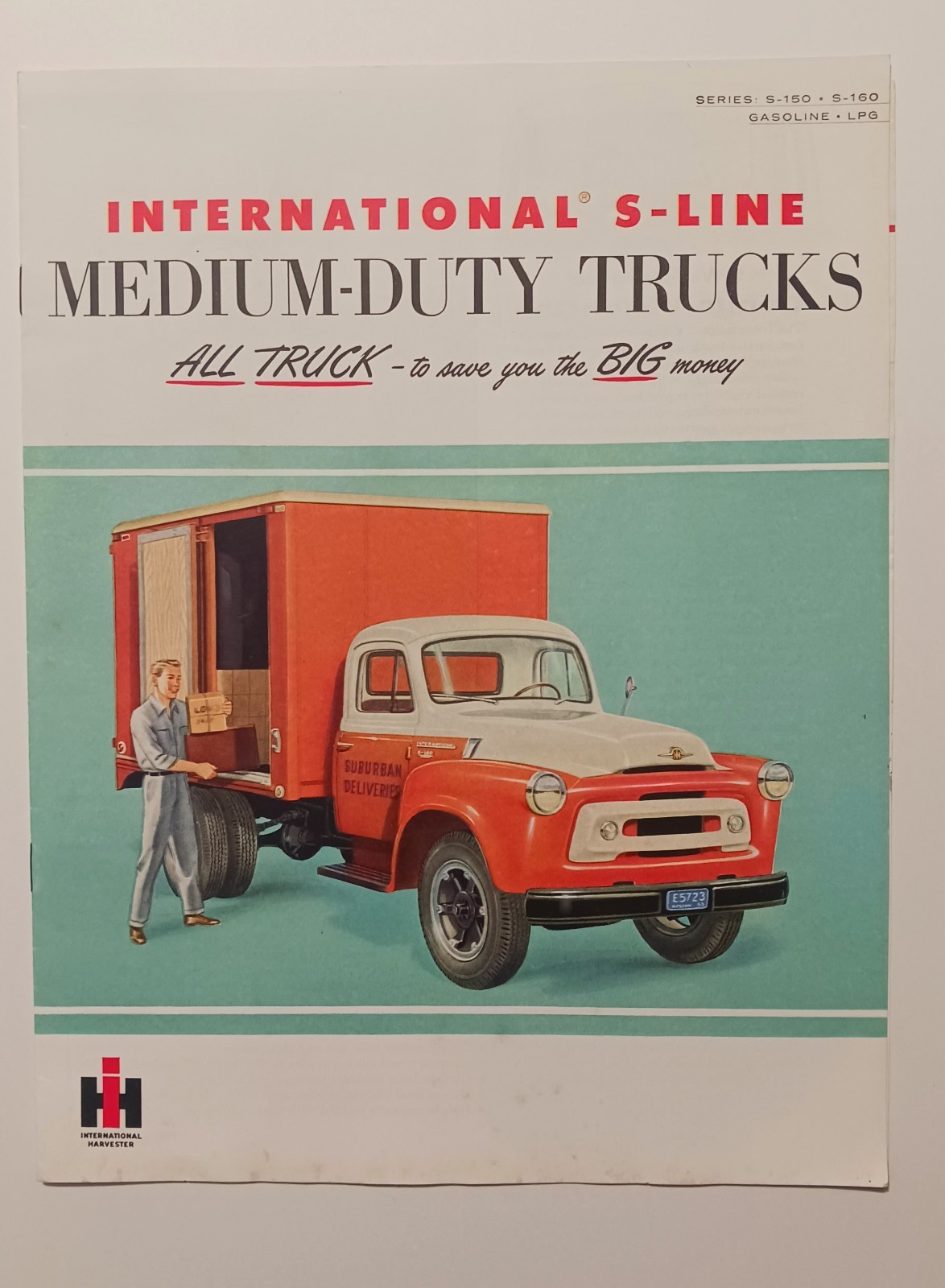 Vintage Farm Advertising IH International S Line Medium Duty Trucks