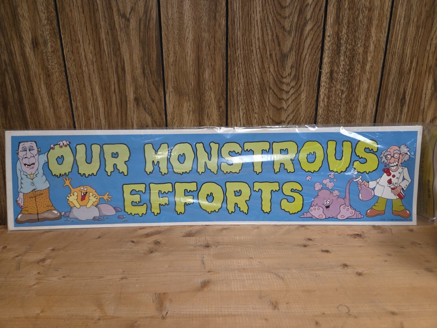 Vintage 1987 Bulletin Board Put Em' Ups Our Monsterous Efforts Display