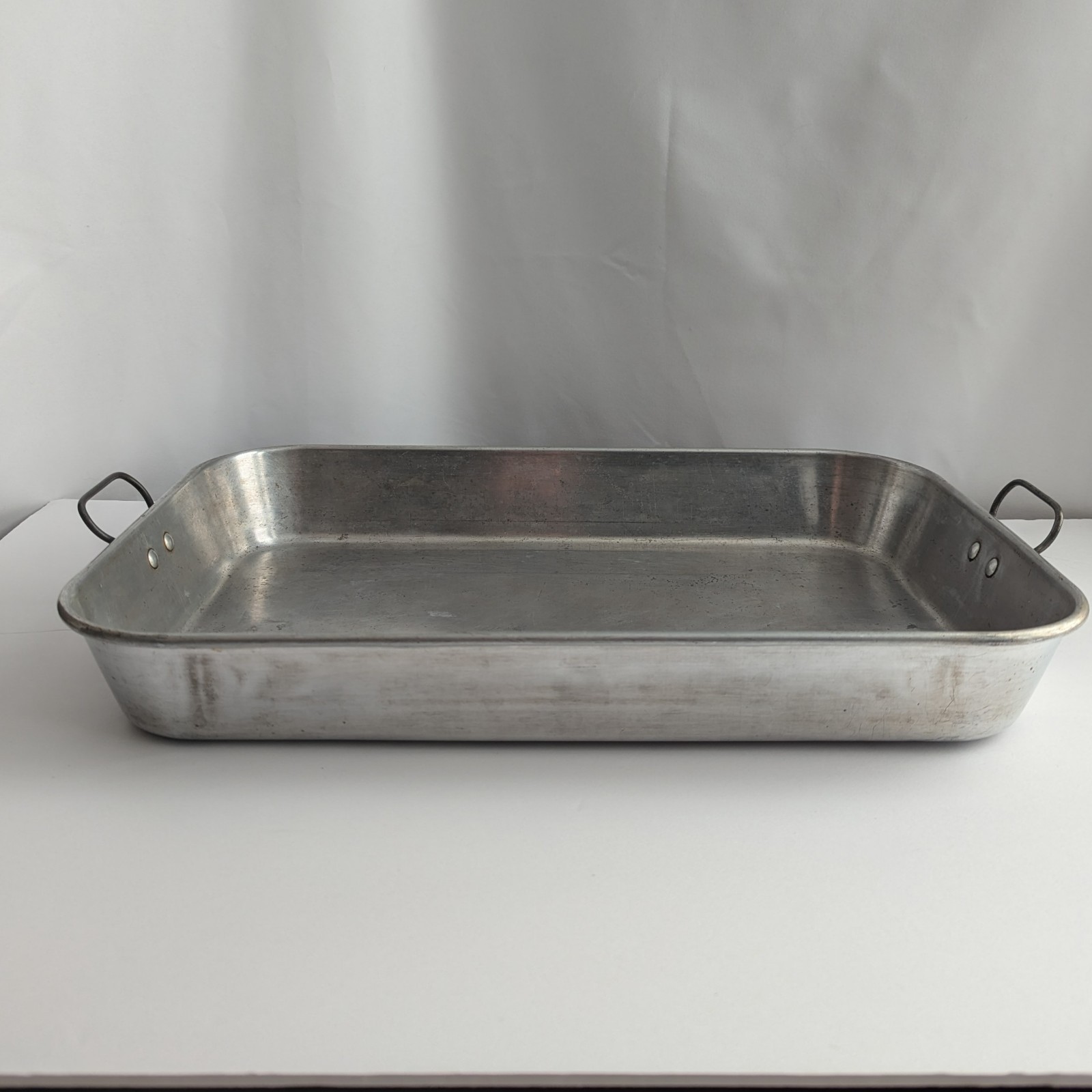 Vintage Wear-Ever Aluminum Roasting Pan No. 2615 w/ Wire Handles USA 17