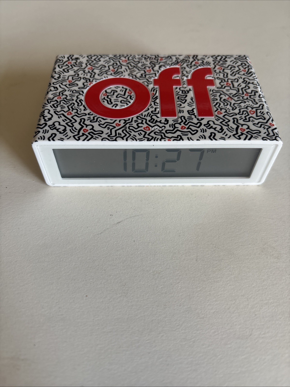 Keith Haring OFF Digital Alarm Clock Flip Display Desk Clock Modern Art Rare