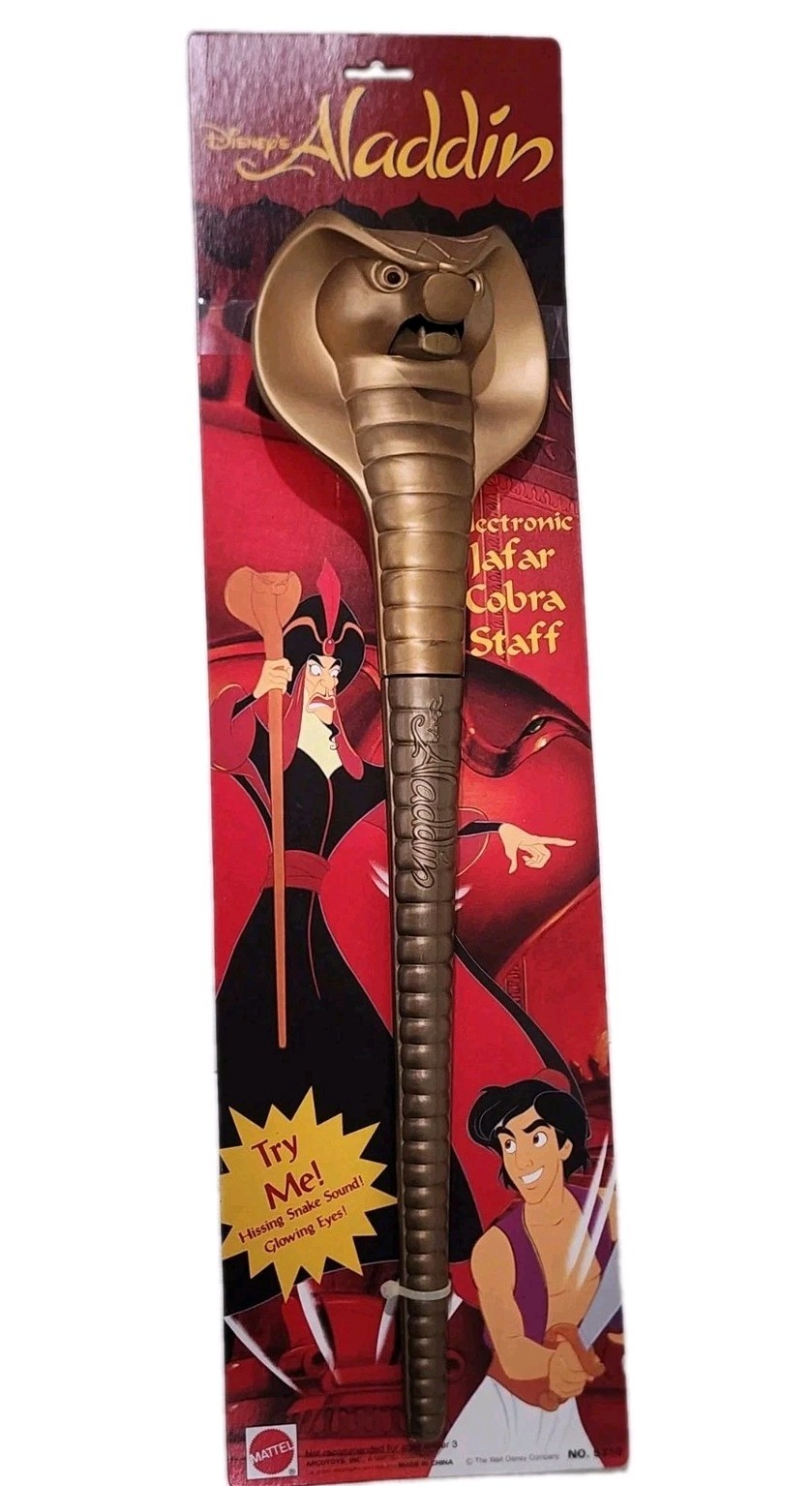 Rare 1992 Disney Aladdin Jafar Cobra Staff Mattel 5310 Sealed Original Card