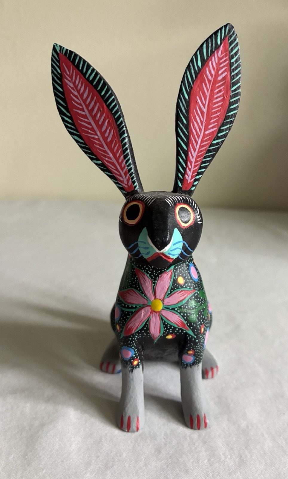 Oaxacan Wood Carved Hand Made Jack Rabbit Bunny Alebrije Mexican Folk Art 5