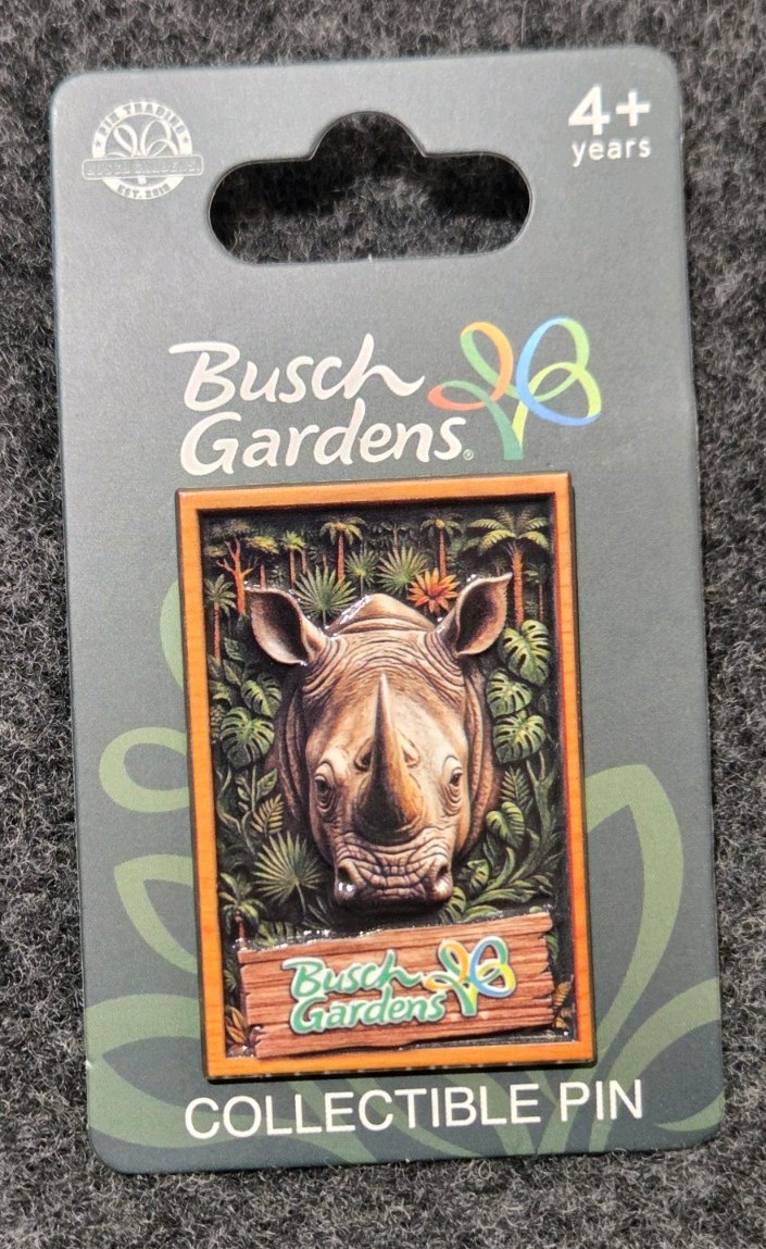 New Busch Gardens Rhinoceros Collectible Pin