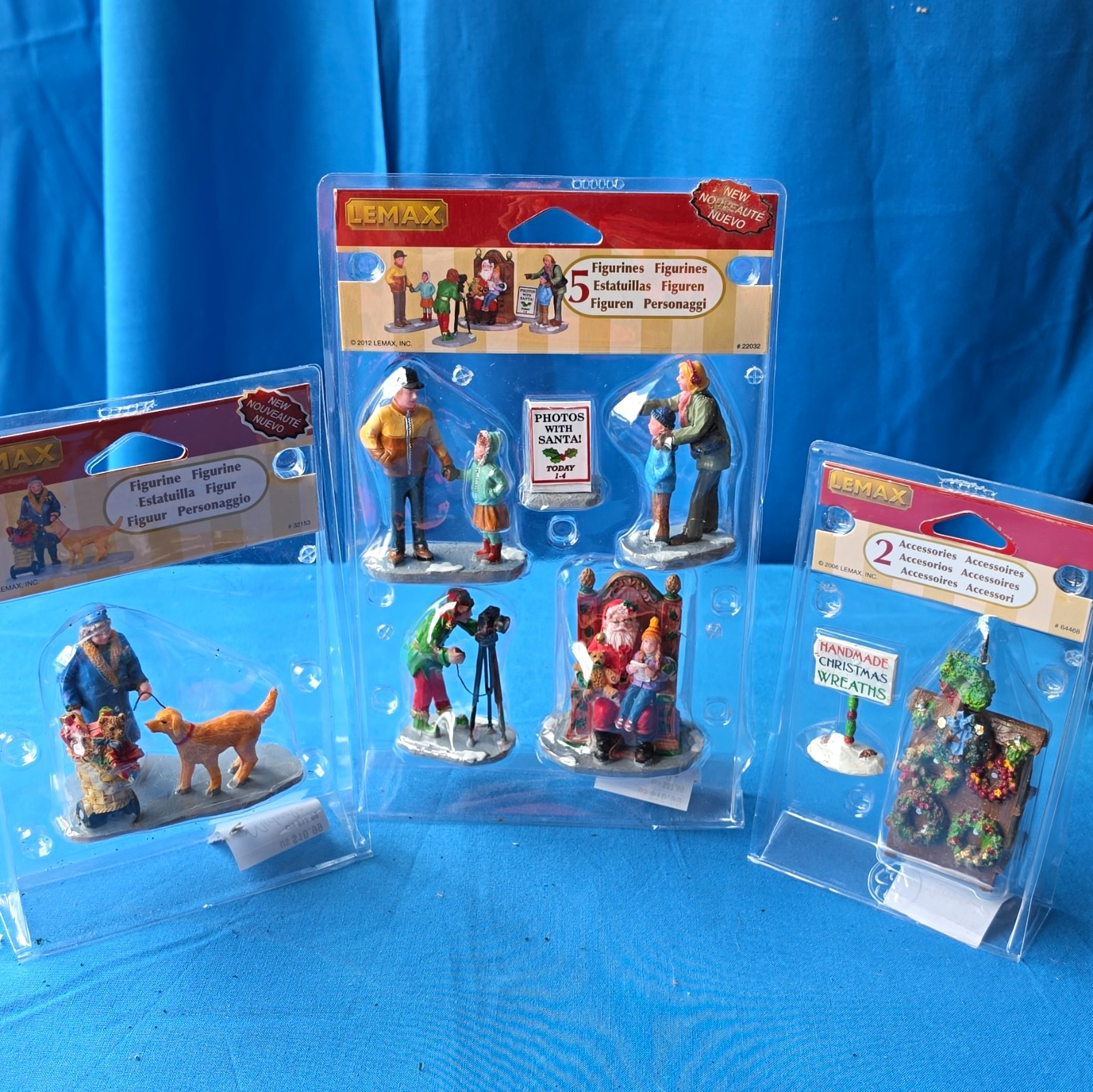 Lemax Christmas Village Santa Claus Figurines & Accessories Set of 5 Resin 2006