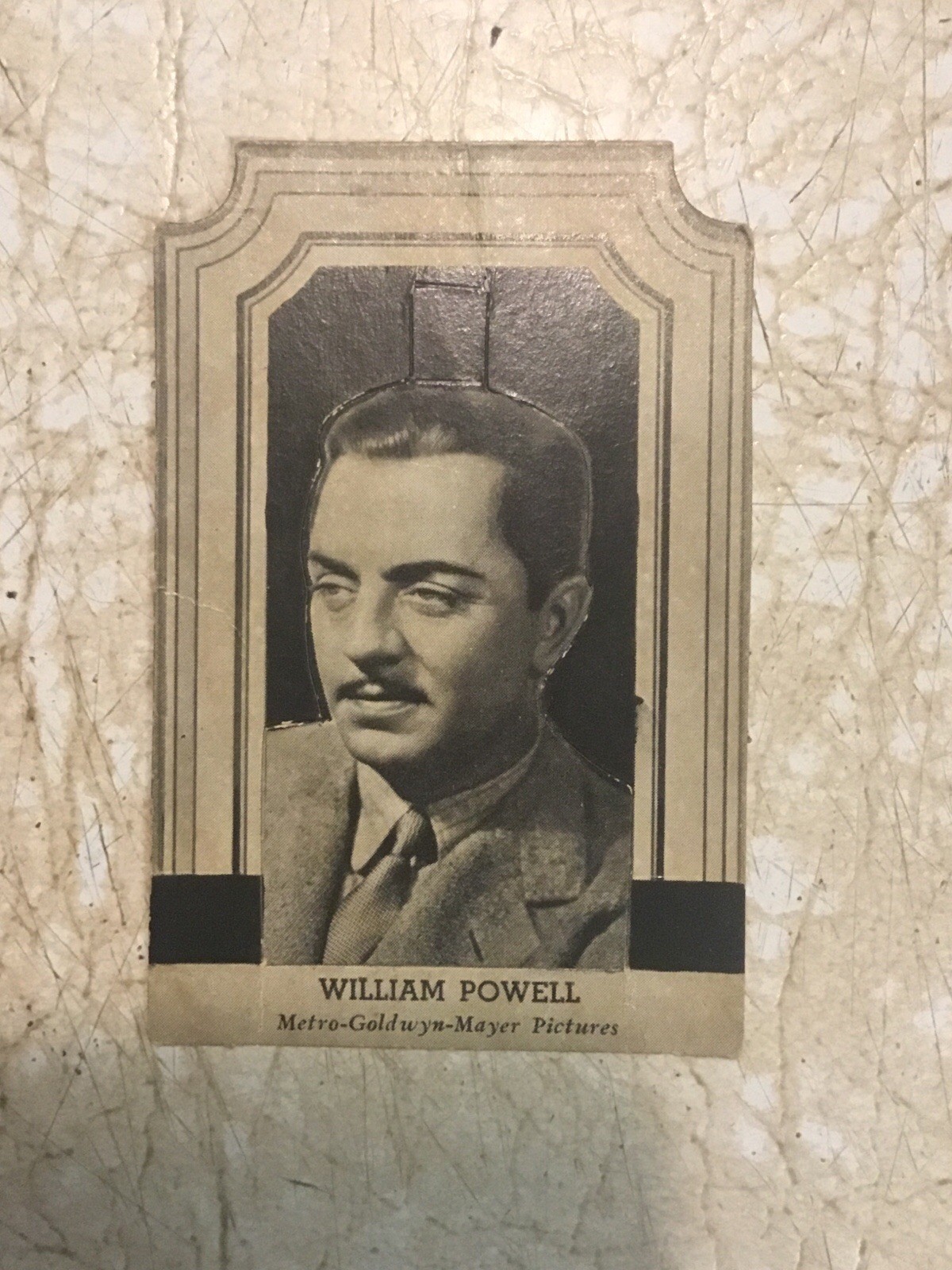 1930's Art Deco Publicity Card Metro Goldwyn Mayer Pictures William Powell