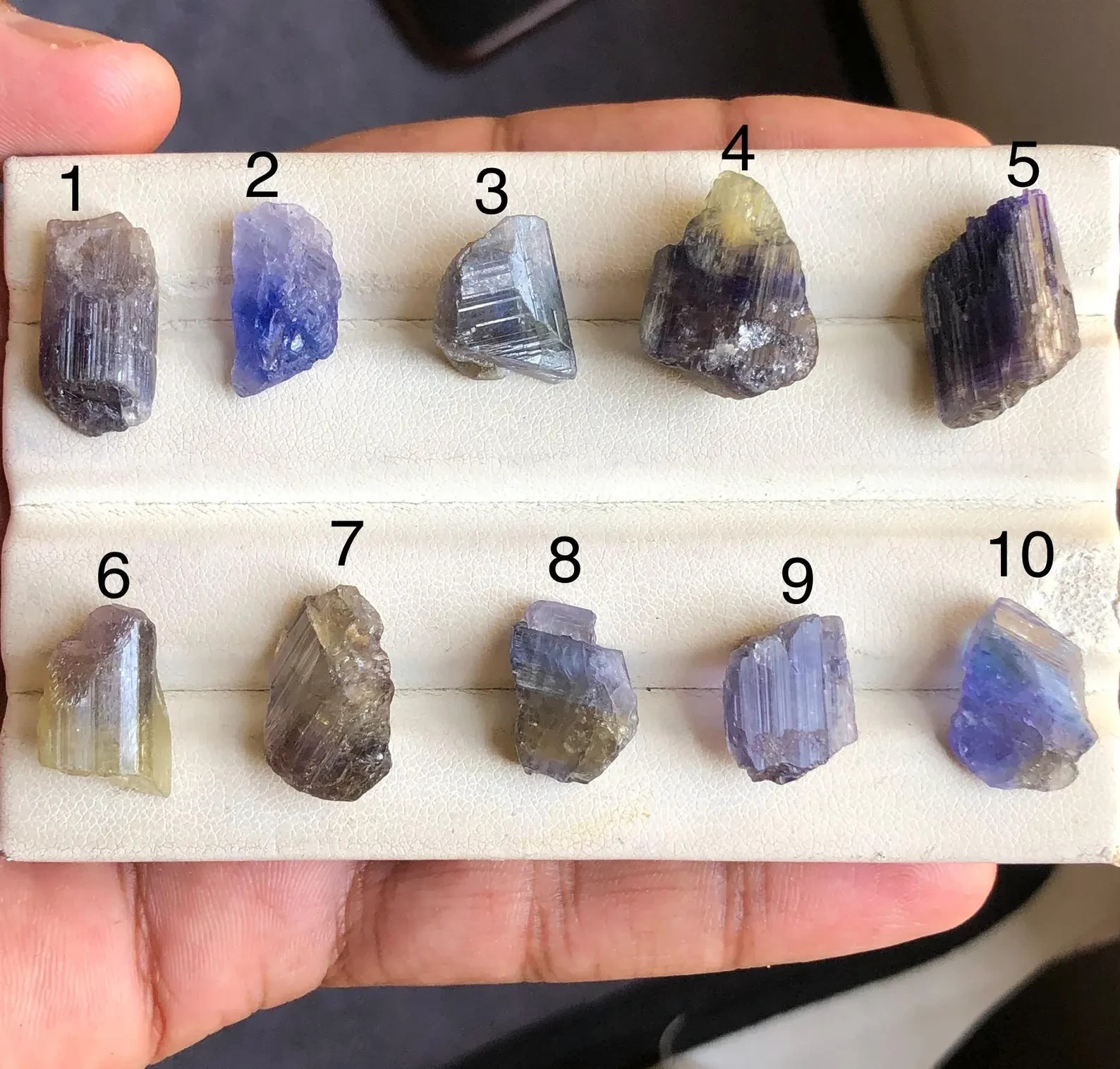 Natural AAA Bi-Color Tanzanite Rough Crystal Untreated Unheated Gemstone