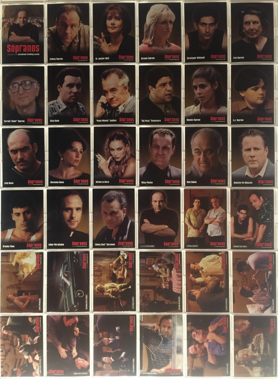 Sopranos Season One Base Card Set 72 Cards Inkworks 2005 HBO TV Show