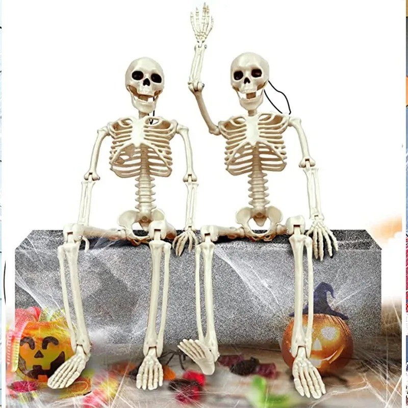 Halloween Human Skeleton Oversized Poseable Size Life Decoration Party Prop 40