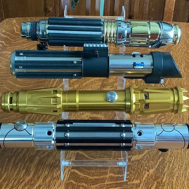 Lightsaber Display Stand Acrylic Display Rack Shelf holds 4 sabers