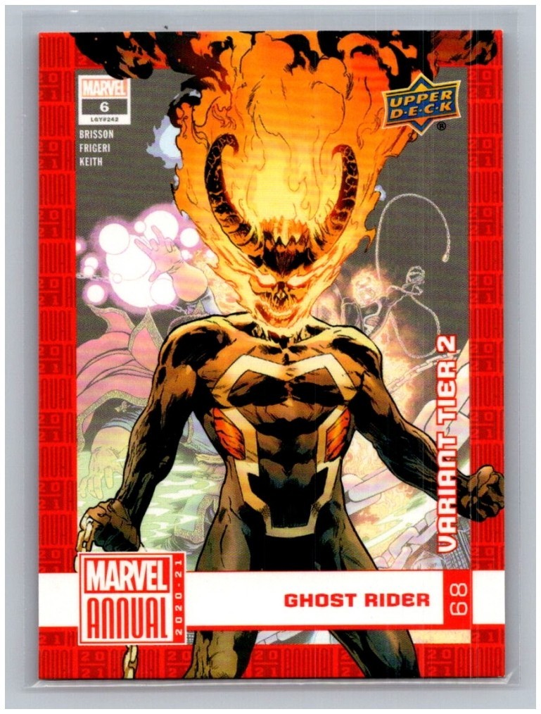 2020-21 Upper Deck Marvel Annual #68 Ghost Rider - Tier 2 Variant SP Parallel