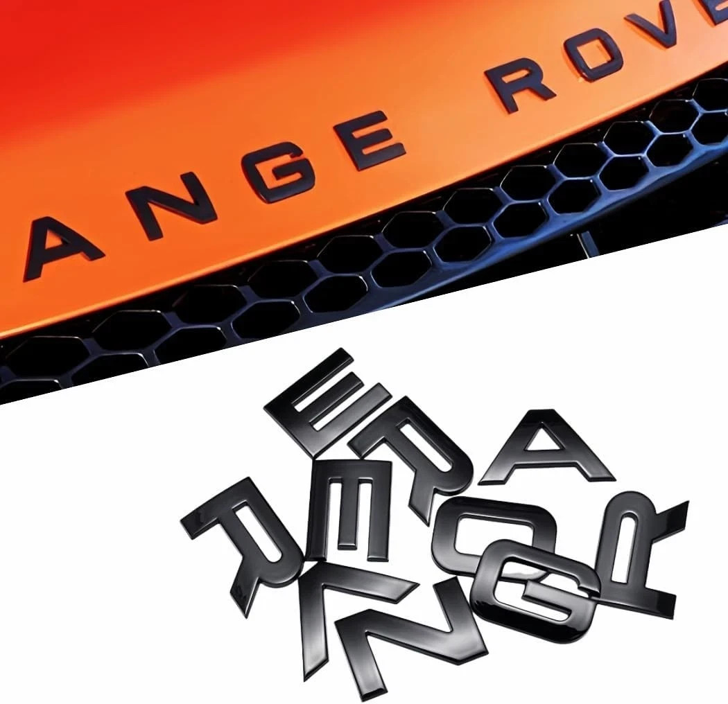 Range Rover Gloss Black ABS Emblem Replacement Badge for Front Hood & Trunk Range Rover Gloss Black ABS Emblem Replacement Badge for Front Hood & Trunk