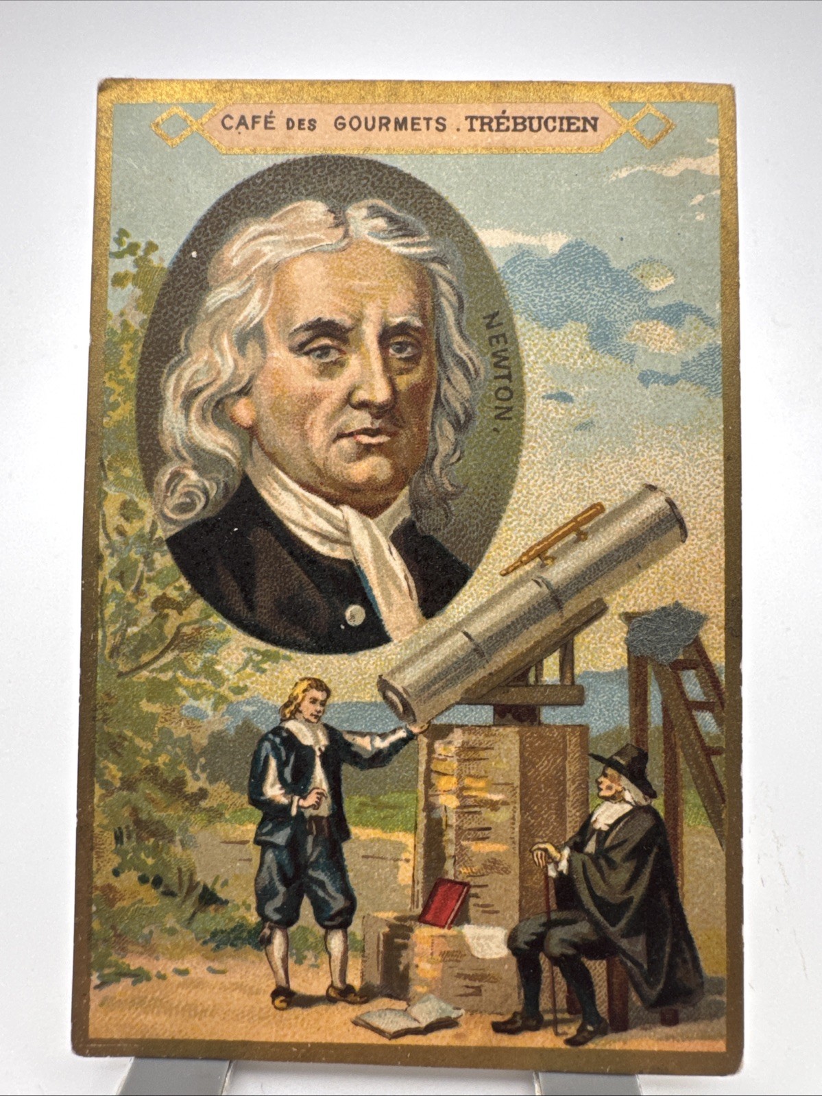 1880s-90s Trébucien Gourmet Chocolate - Sir Isaac Newton