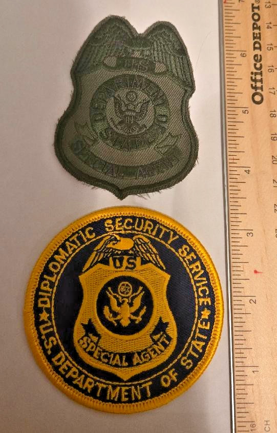 US DEPT OF STATE DIPLOMATIC SECURITY SERVICE POLICE PATCH SET (2)