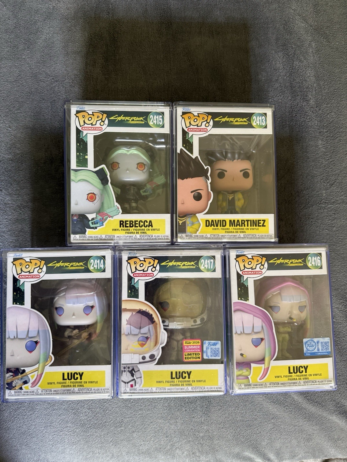 Funko Pop Cyberpunk Edgerunners Lot Of 5, SDCC LUCY PLEASE READ DESCRIPTION