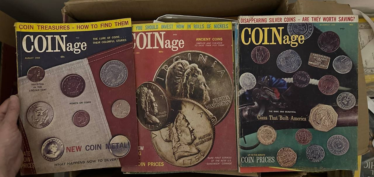 Coinage Magazines, 1960s, Vintage Coin Magazines, Good Condition, Lot of 3 Coinage Magazines, 1960s, Vintage Coin Magazines, Good Condition, Lot of 3