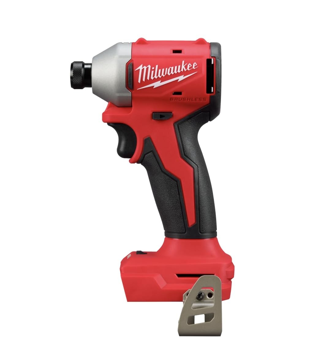 Milwaukee Electric - M18 Compact BRUSHLESS 1/4 INCH HEX 3-Speed Black/Red