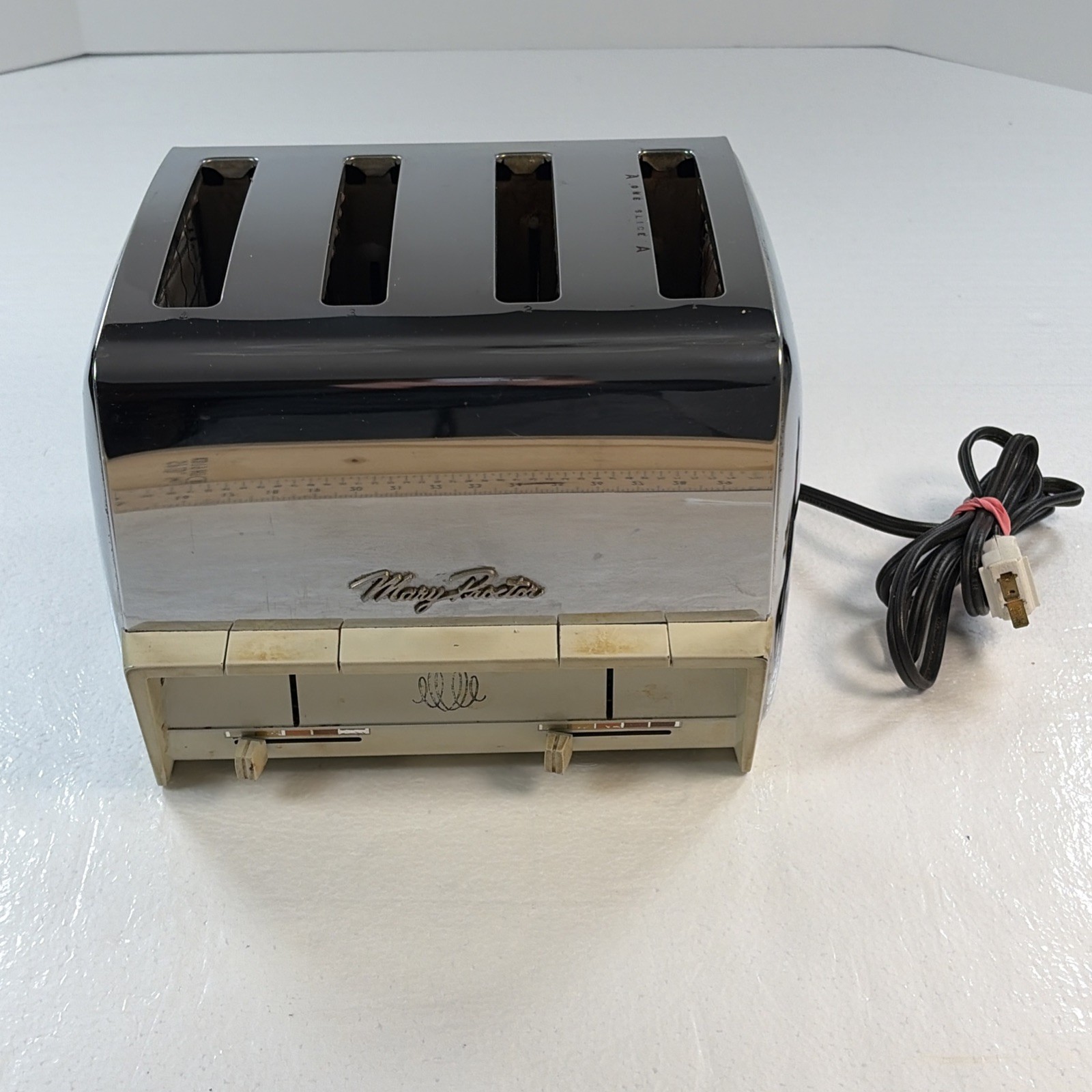 Vintage 1967 Mary Proctor 4 Slice Toaster Model P21601 Chrome MCM Works