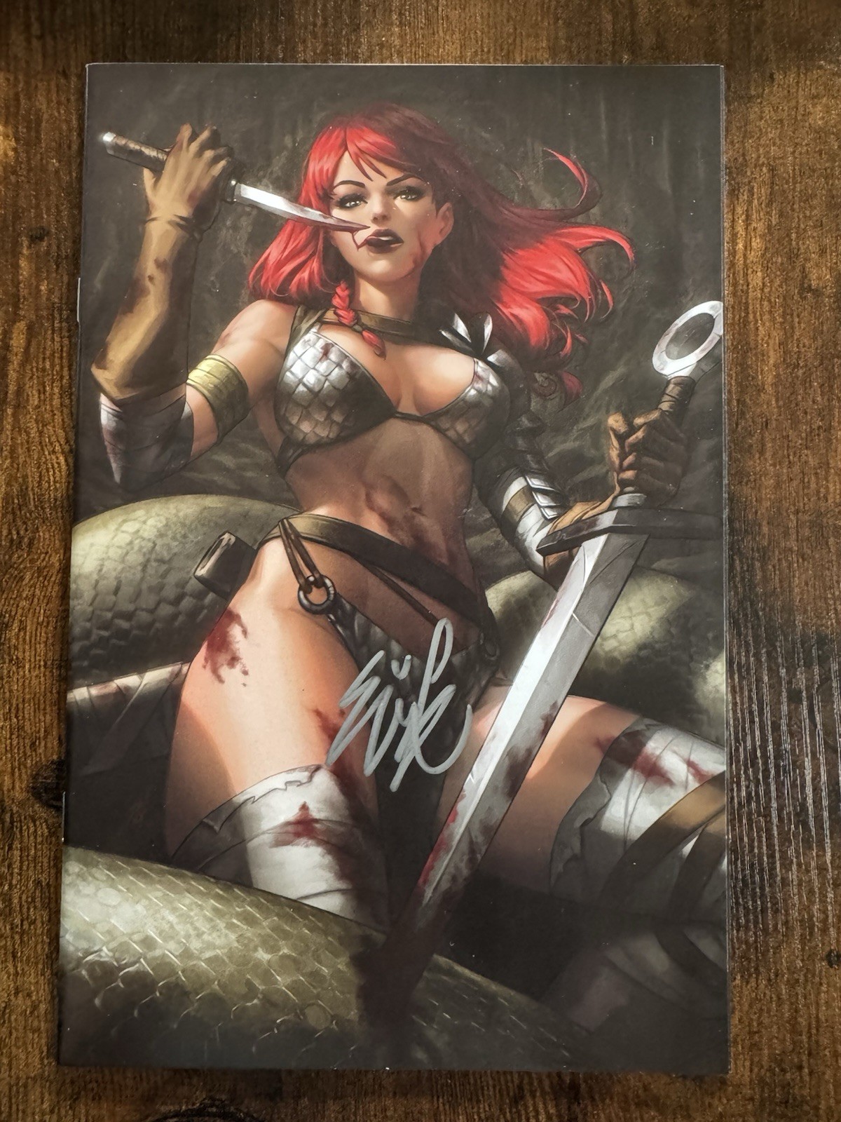 Savage Red Sonja #1 Signed By EJIKURE Limited To 150/400 Virgin Variant w/COA