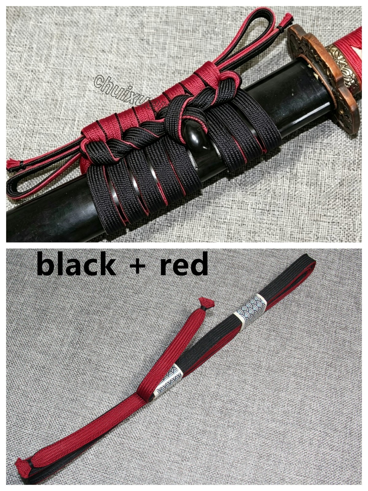 Japanese Sageo ，Two colors on both sides，240CM，94.5 inches