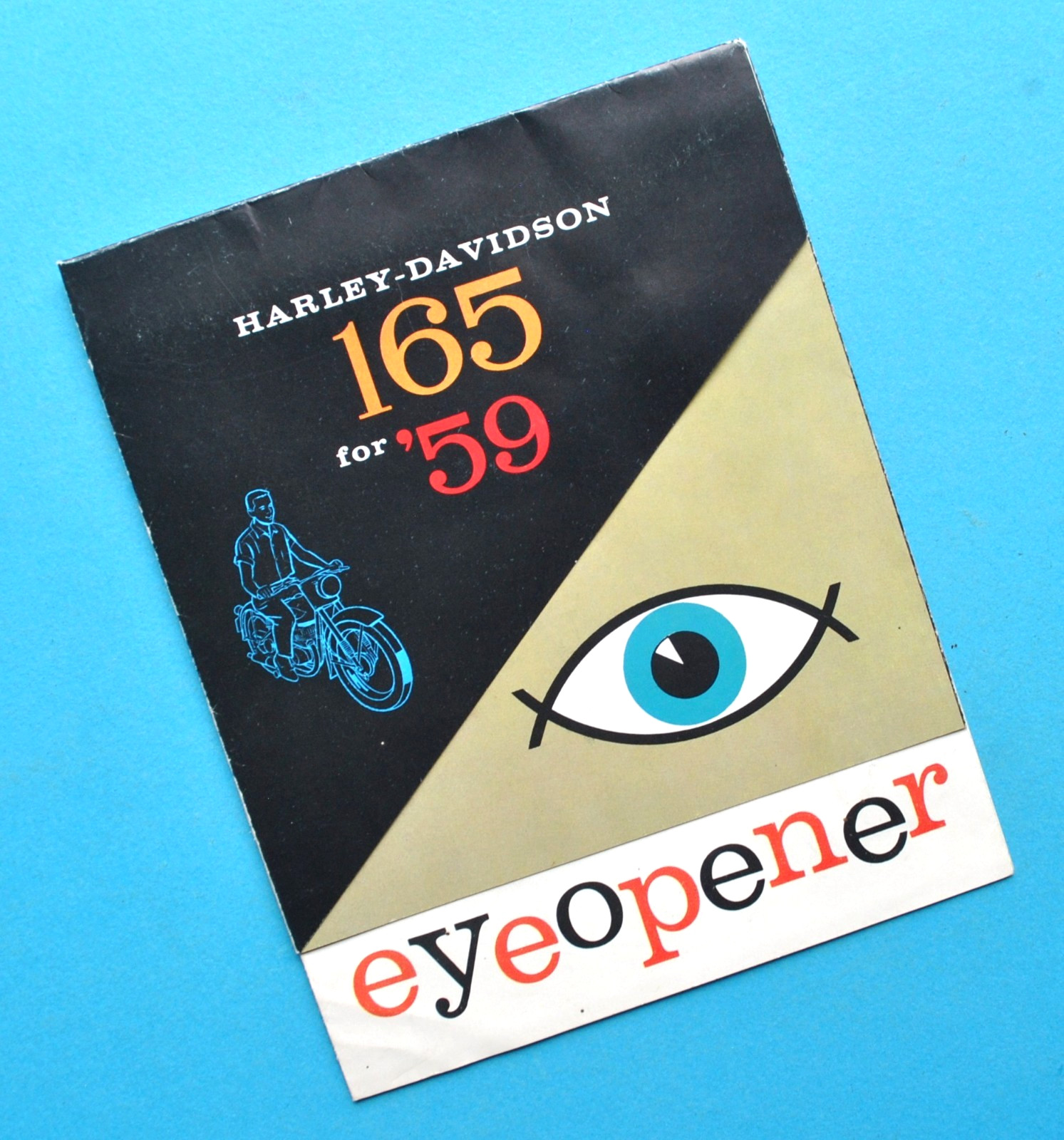 Original 1959 Harley Davidson Brochure 165 ST STU Hummer Lightweight Motorcycle