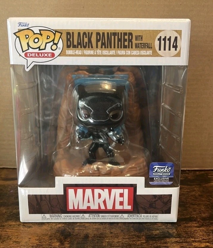 Funko Pop Deluxe: Marvel - Black Panther With Waterfall - Funko Hollywood Store