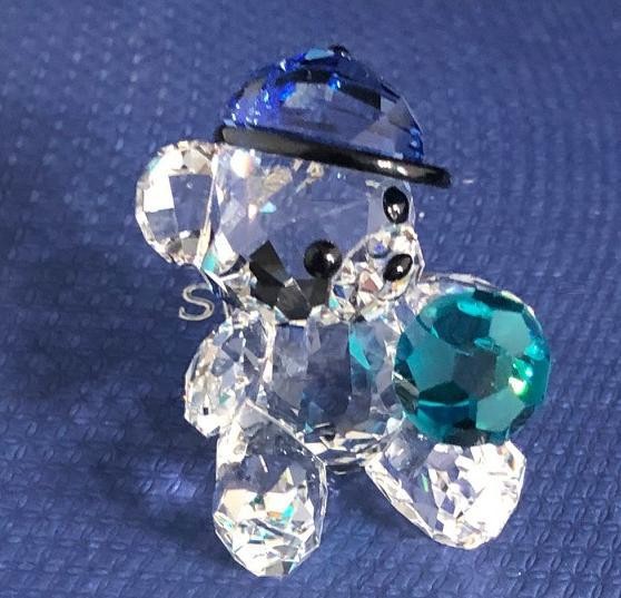 SWAROVSKI KRIS BEAR LET'S PLAY BALL - 2012, #1119925, RETIRED, NEW IN BOX