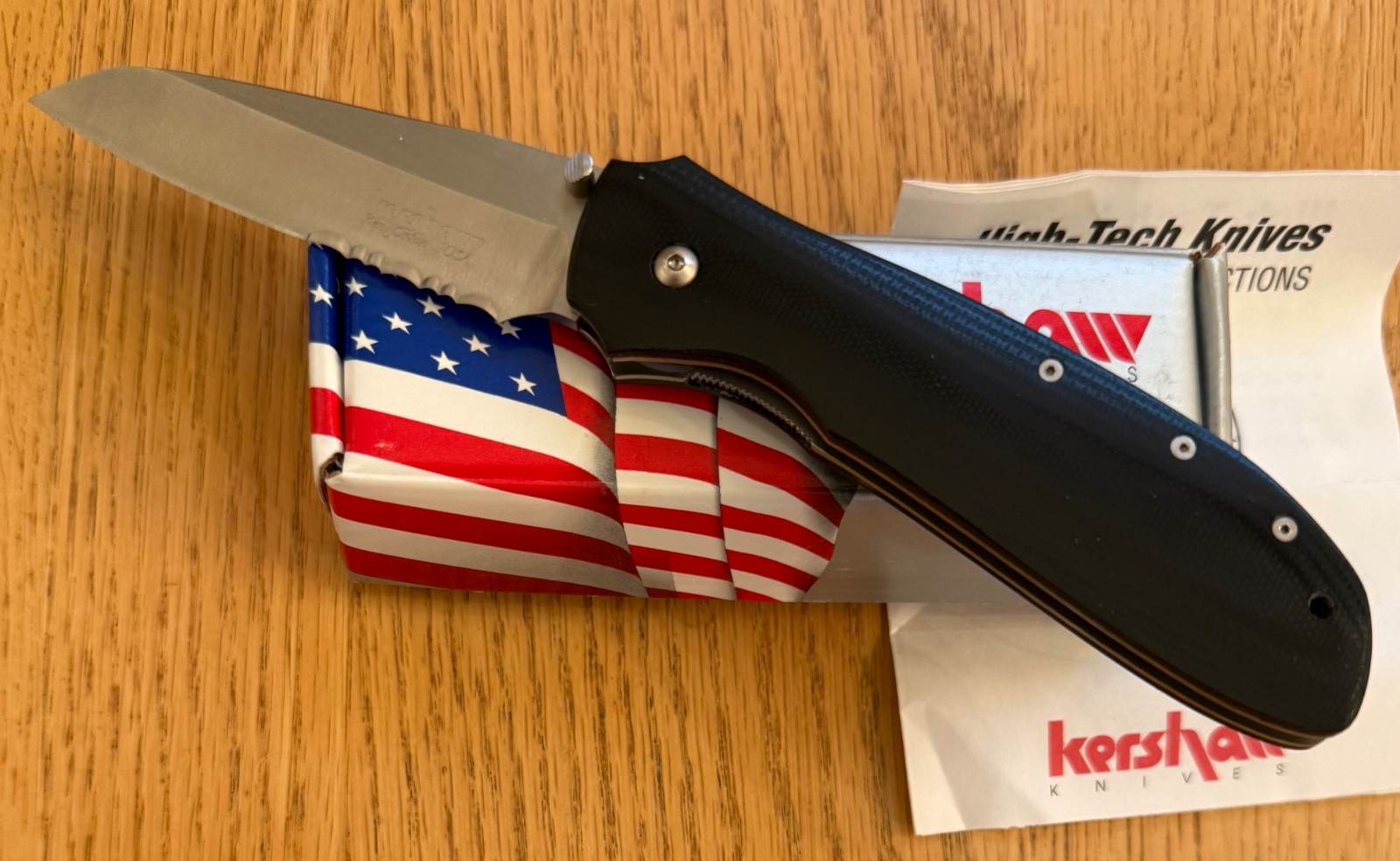 RARE KERSHAW 1510ST CPM 440V BLACK G10 SERRATED RANDOM TASK KNIFE IN BOX BRST