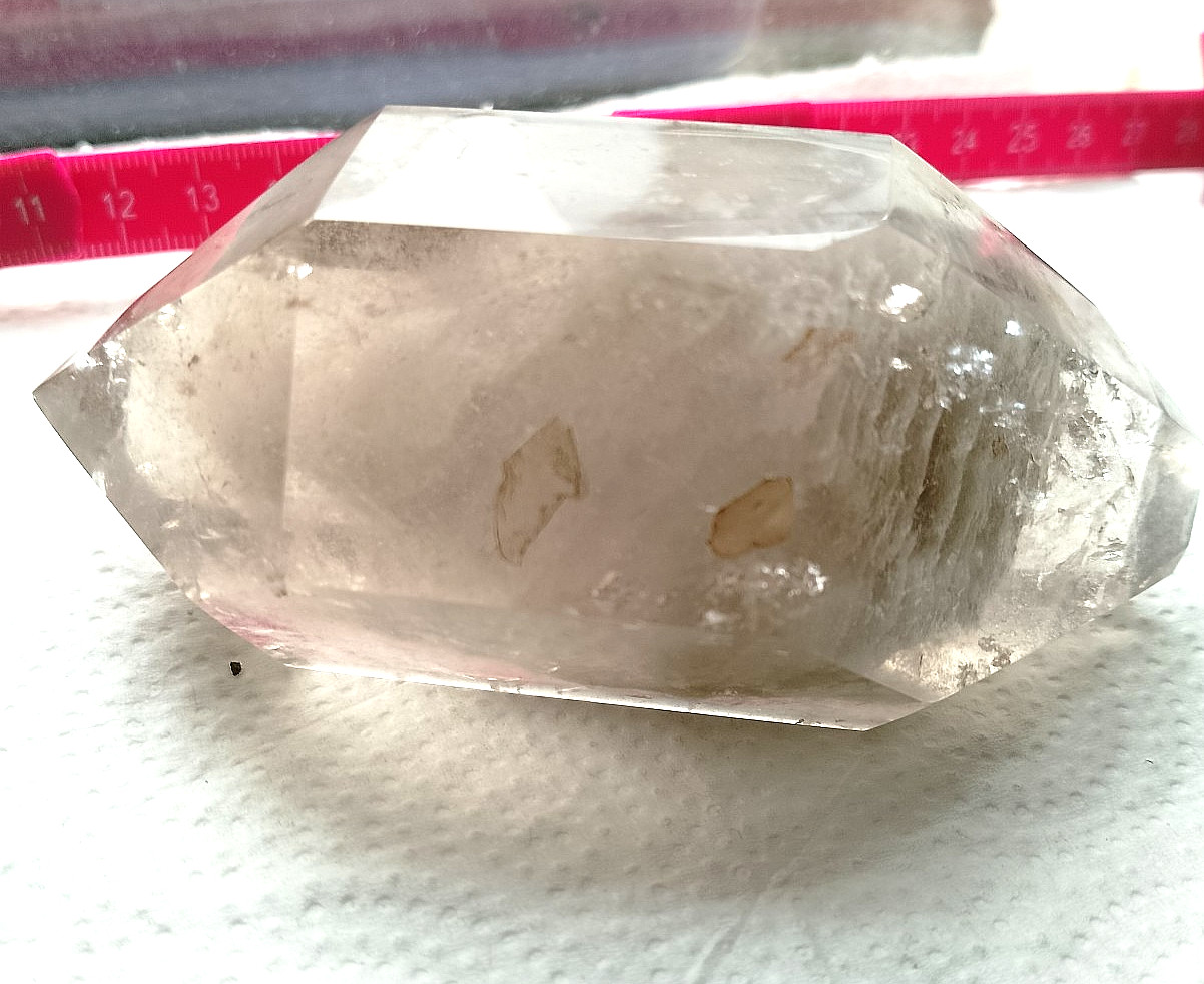 Rock Crystal Phantom Quartz 330g 4x5cm 11cm high, mineral, cut