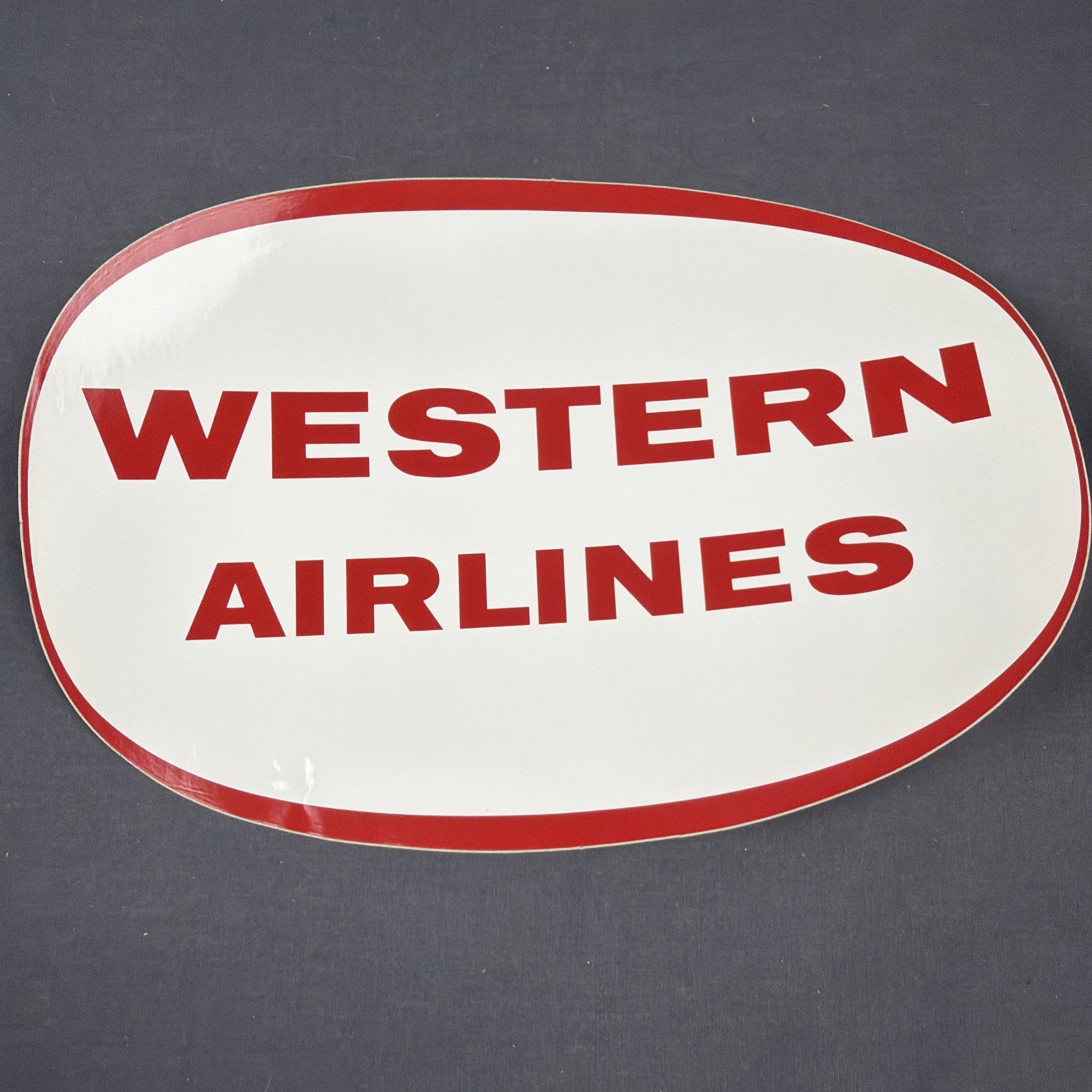 Rare 10”x7” Western Airlines Sticker Label 1940s-1950s