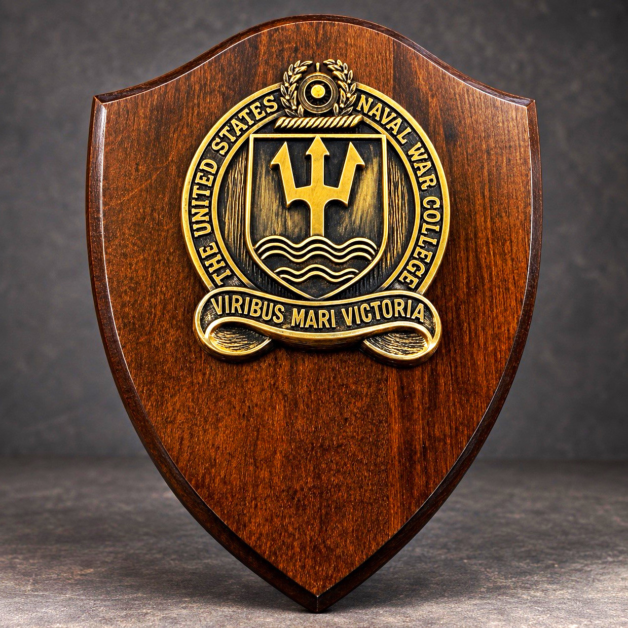 Rare Vintage US Naval War College Plaque R Pette Co Providence RI Navy 8x6 Award