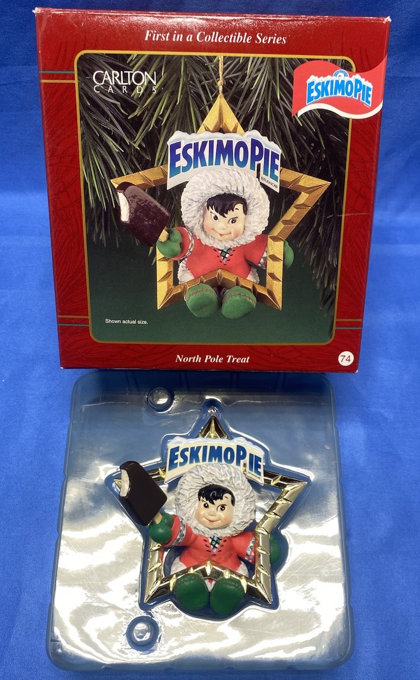 Vintage Carlton Heirloom Eskimo Pie “North Pole Treat” Christmas Ornament - 2000