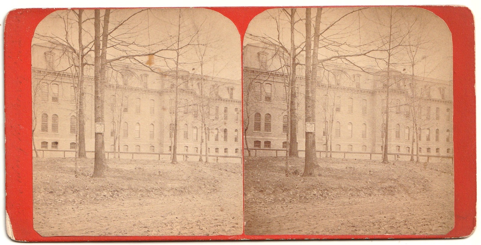 RARE Stereoview Photo - Willard Insane Asylum - Wardner - Hector NY 1870s Valois