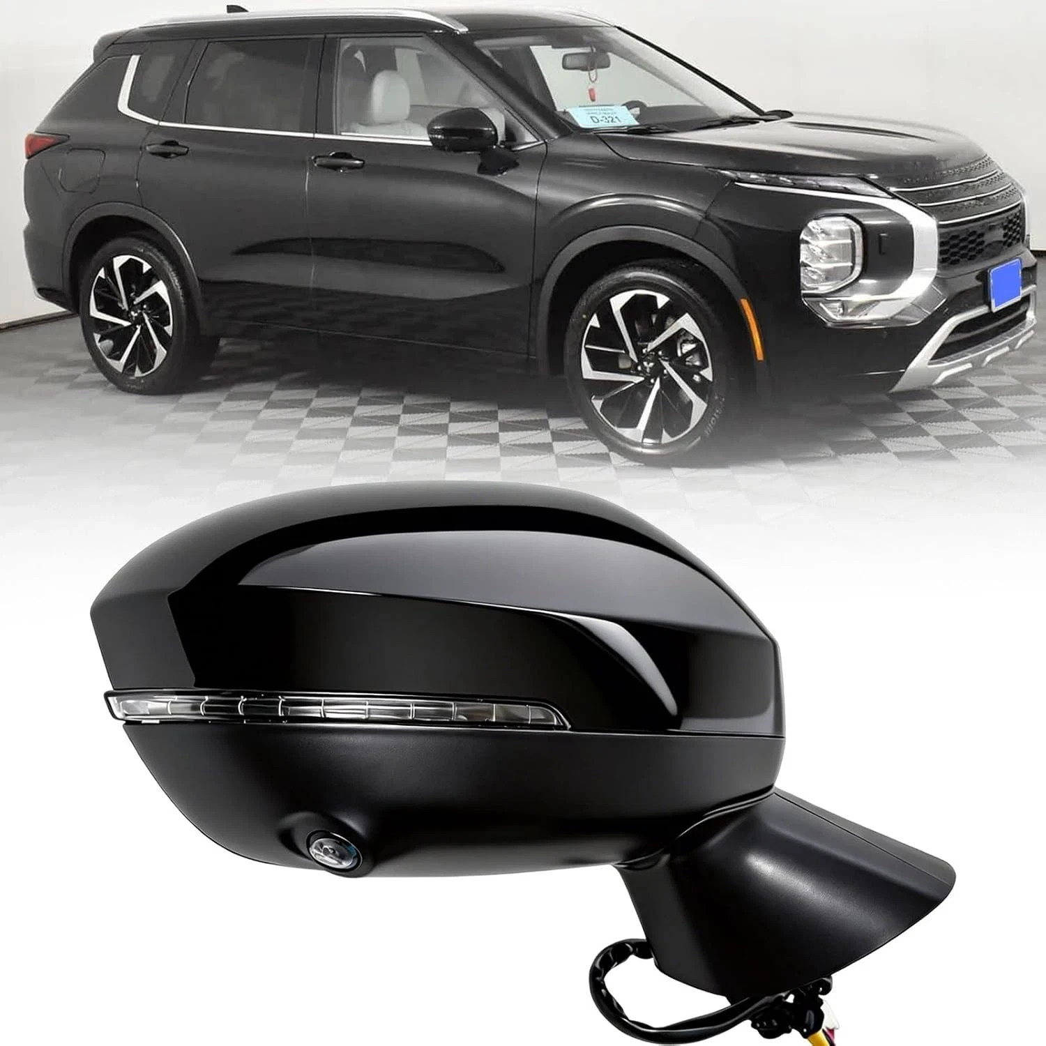 Passenger Right Side Mirror Compatible with 2022-2025 Mitsubishi Outlander Door