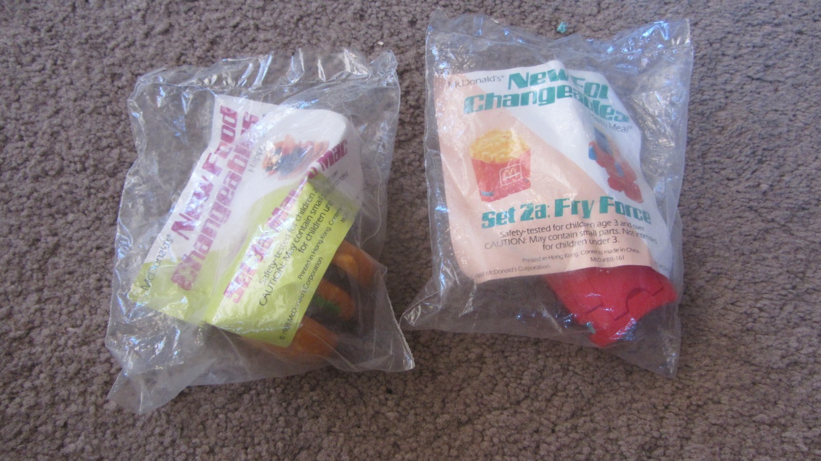 Vintage 1988 McDonalds Changeables Robot Transformer Happy Meal Toys LOT of 2