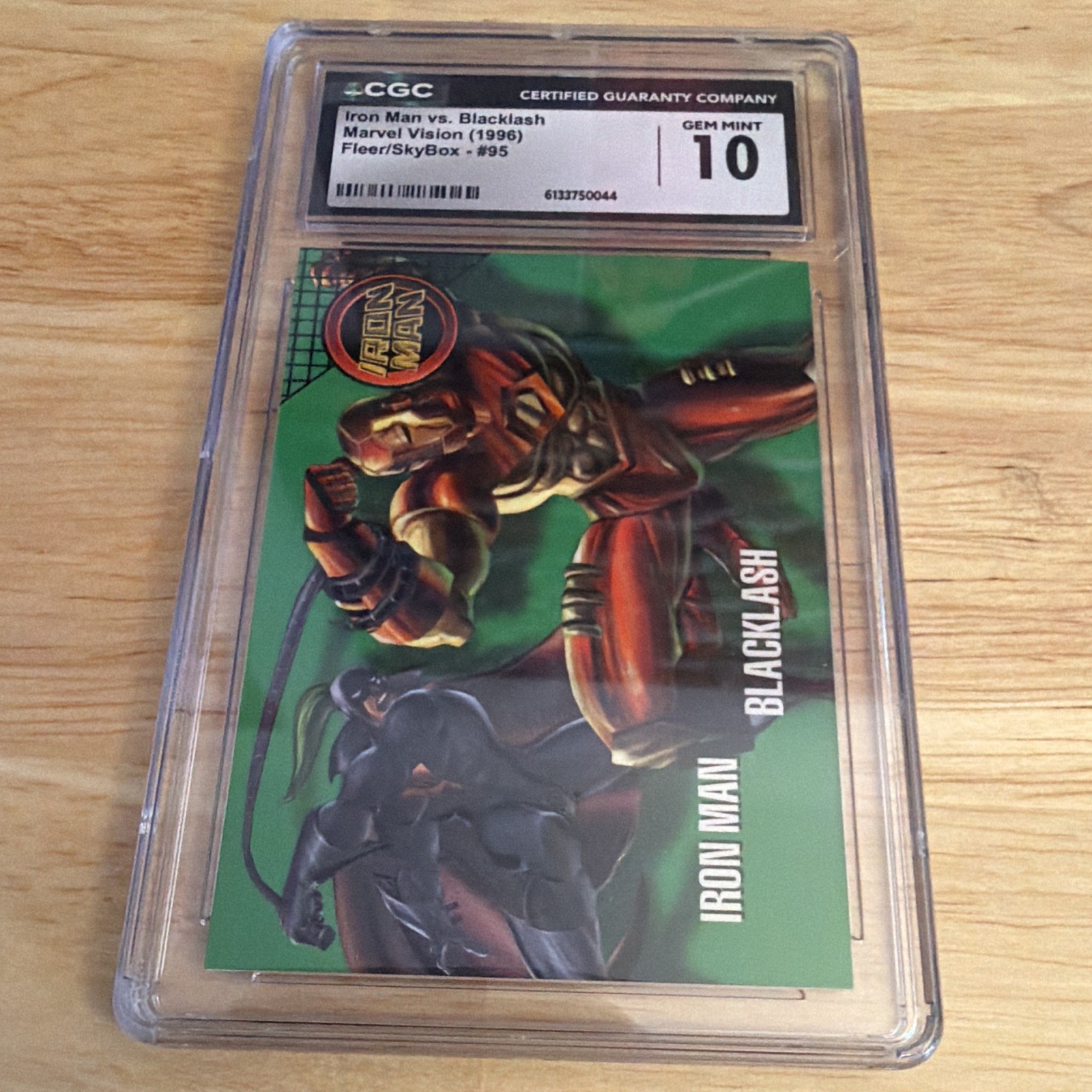 Iron Man Vs. Blacklash Marvel Vision 1996 Fleer/Skybox #95 Graded