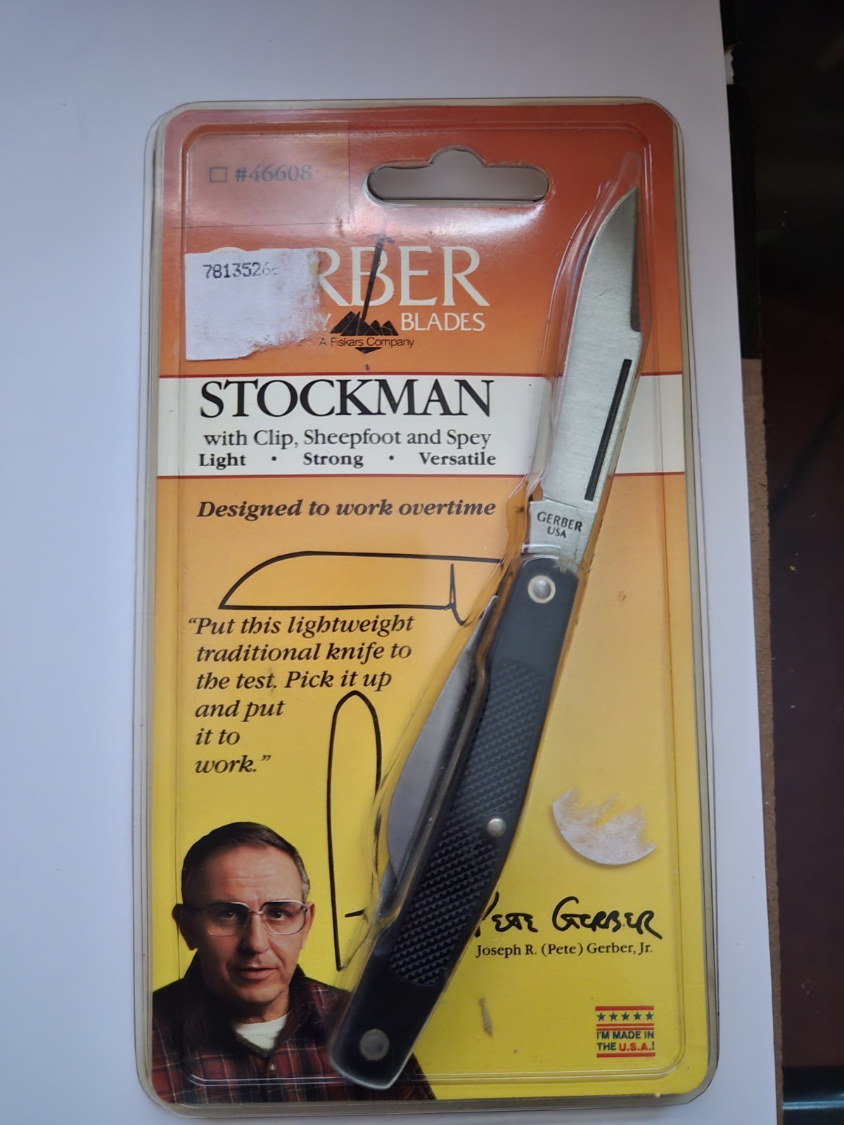 Gerber Legendary Blades Stockman 3-Blade Zytel Handle HC Stainless USA