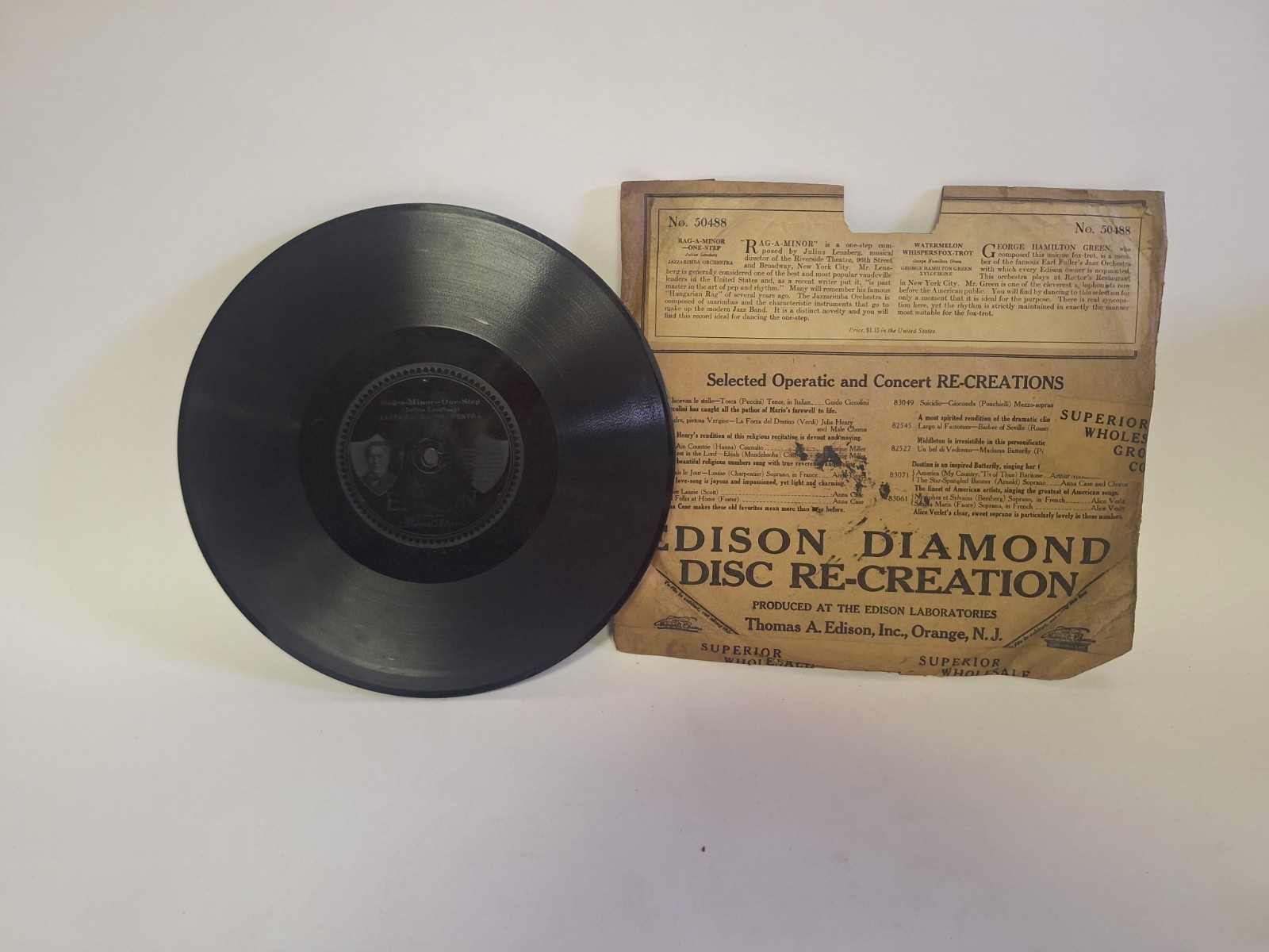Edison Diamond Disc Re-Creation #50488 with matching sleeve