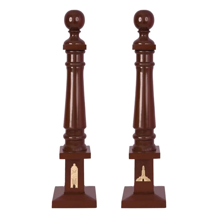 Blue Lodge Column - Senior & Junior Warden Gold Plated Emblems (Pair)
