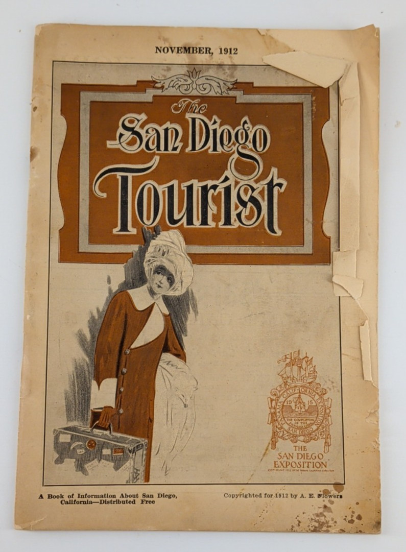 San Diego Tourist November 1912 Booklet Information Ads Paper Ephemera Antique