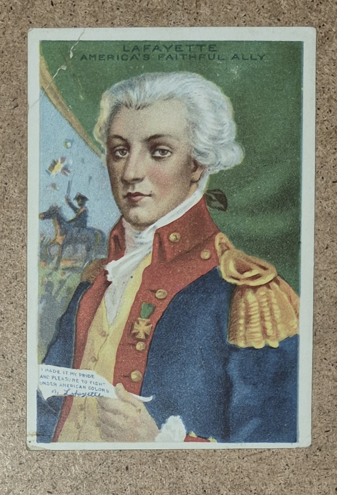 1911-12 Royal Bengals T68 Men Heroes History Marquis de Lafayette Revolutionary 