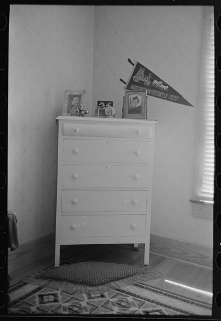 Crowley Louisiana 1938 Cajun Farmer Daughter Bedroom Interior La Blanc