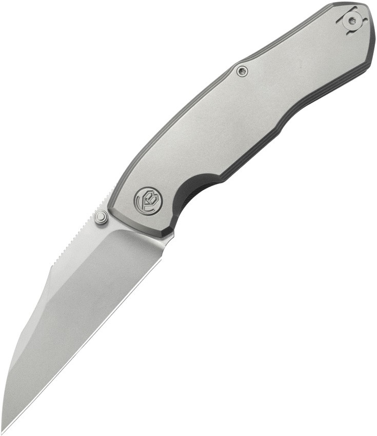 Kubey KB Knives Mantra Framelock Gray Titanium Folding M390 Pocket Knife 459A